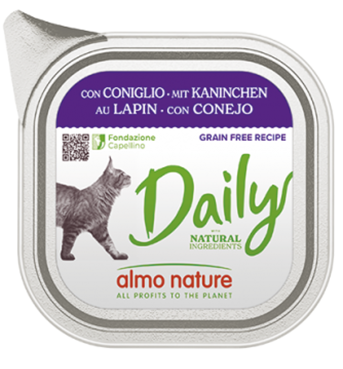 Almo Nature Grain-Free ugi Trofi Gtas se Kesedaki me Kouneli 100gr